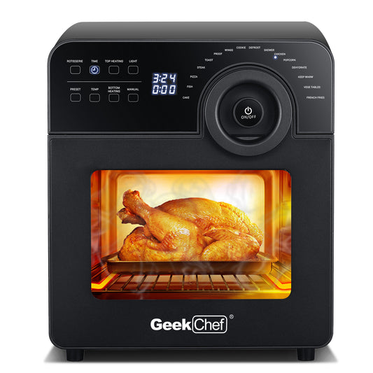 GRILL Reinigung Geek Chef Air Fryer Oven Toaster4 Slice Toaster Convection Airfryer Countertop Oven, 14.7 Quarts